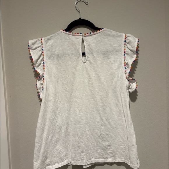 Boden Ivory Top with Colorful Trim - Picture 2 of 5